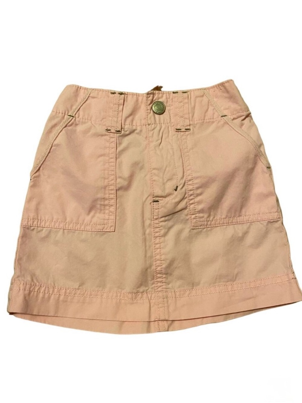 Old Navy Pale Pink Lightweight Elastic Waist Cargo Utility‎ Jean Skirt Size 3T